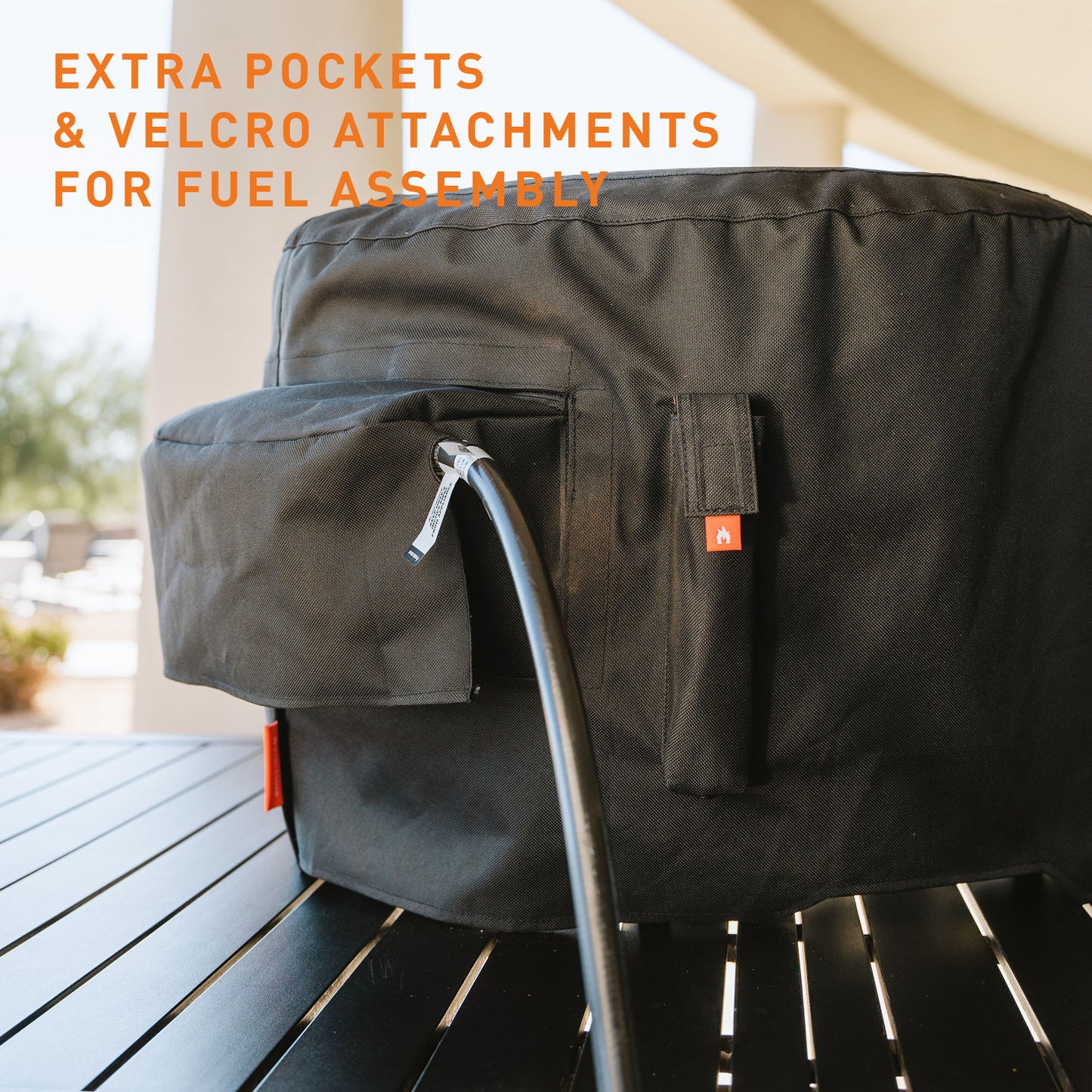 Pi Shelter | Protective Cover for Pi Pizza Oven, Water Resistant, Premium Acrylic/ Pvc-Lined, Pi Collection, Black