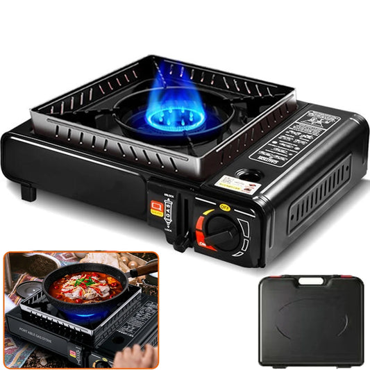 Portable Camping StoveοΌButane Stove with Wind BaffleοΌPortable Camping Stove for Outdoor Cooking, with Carrying Case Great for Emergency Preparedness Kit
