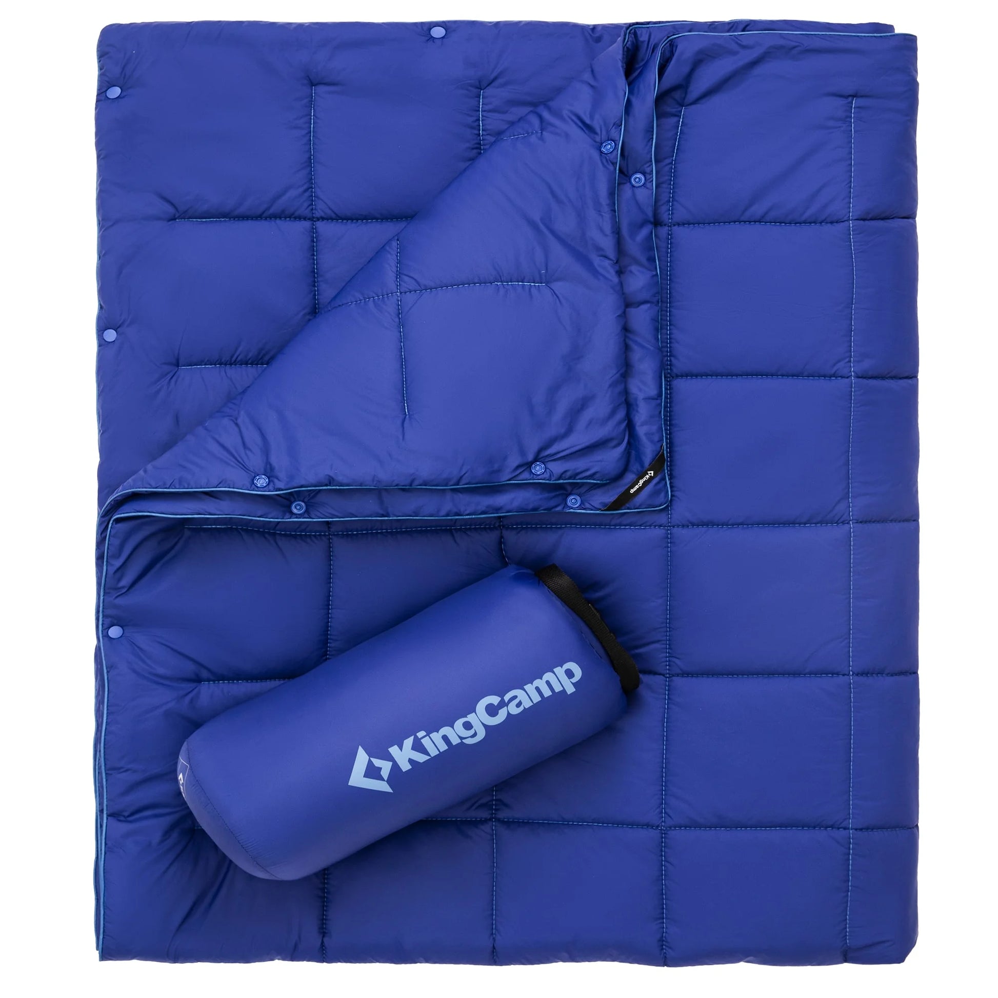 down Camping Blanket Packable Lightweight Water Repellent Blanket for Travel, Navy ,69" X 53"