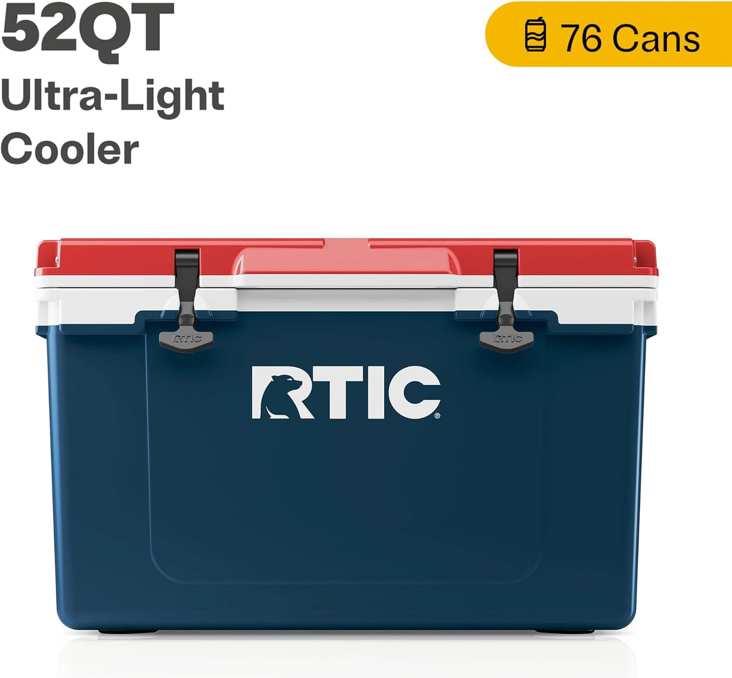 Ultra-Light 52 Quart Hard Cooler Insulated Portable Ice Chest Box for Beach, Drink, Beverage, Camping, Picnic, Fishing, Boat, Barbecue, 30% Lighter than Rotomolded Coolers